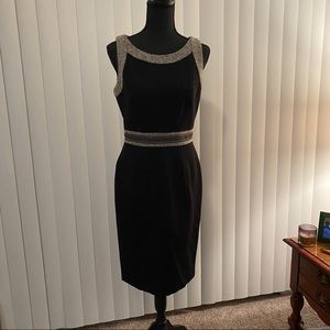 White House Black Market Black/Grey Tweed Dress